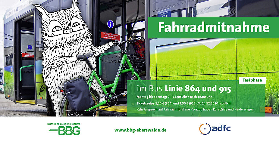 Anzeige Fahrradmitnahme BBG Fahrradmitnahme im Bus